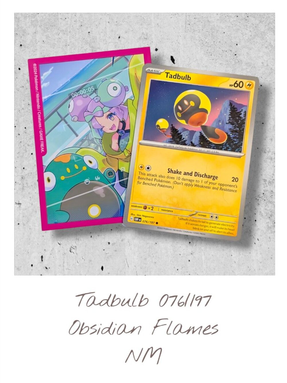 Obsidian Flames Pokemon Card (DD29): Tadbulb 076/197